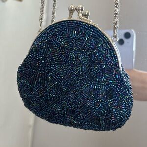 vintage jessica mclintock embroidered evening cross body bag